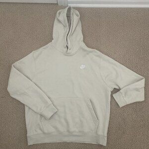 Beige Nike Club Hoodie Size Large